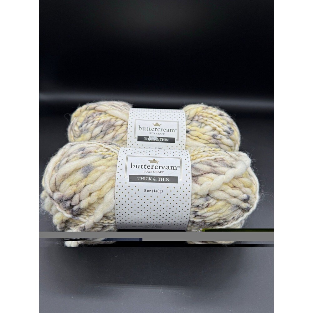 Buttercream Luxe Craft Thick & Thin Super Bulky Wool/Acrylic Cream Lot